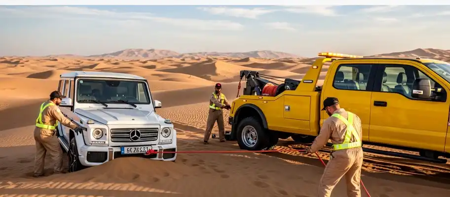 Off-road recovery in desert area